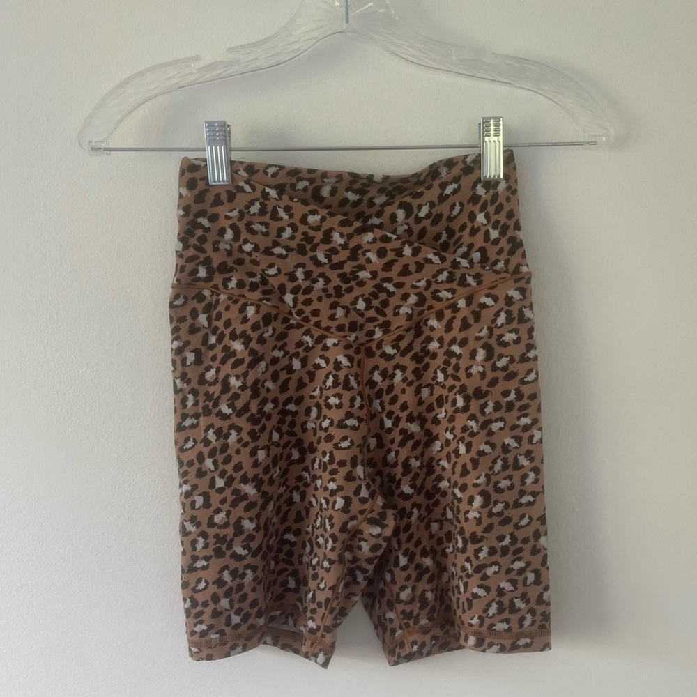 Cheetah Print “V lined” Aerie Biker Shorts